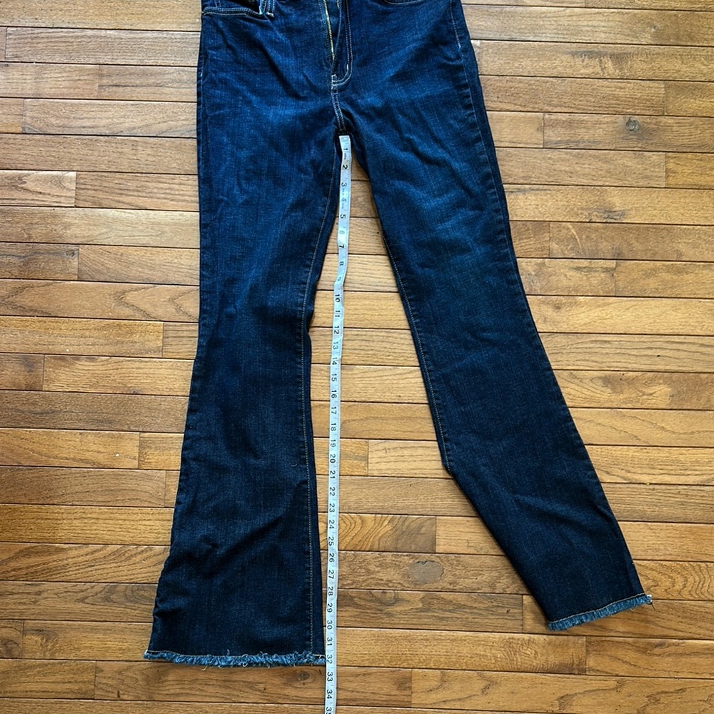 Women's Dark Blue Flared Jeans - Picture 4 of 4